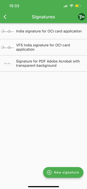 How To Create Electronic Signature With 7ID App (Free)