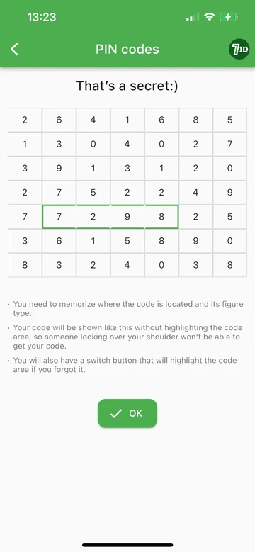 7ID: saugiai laikykite savo PIN kodus vienoje programoje