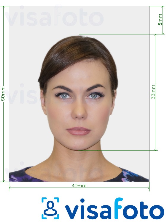 Shembulli i fotos per E-viza e Gjeorgjisë 472x591 piksel (4x5 cm) me specifikimet ekzakte
