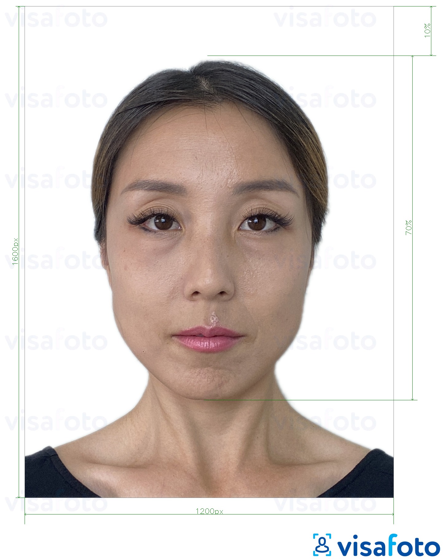 Shembulli i fotos per E-passport në internet Hongkong me 1200x1600 piksela me specifikimet ekzakte