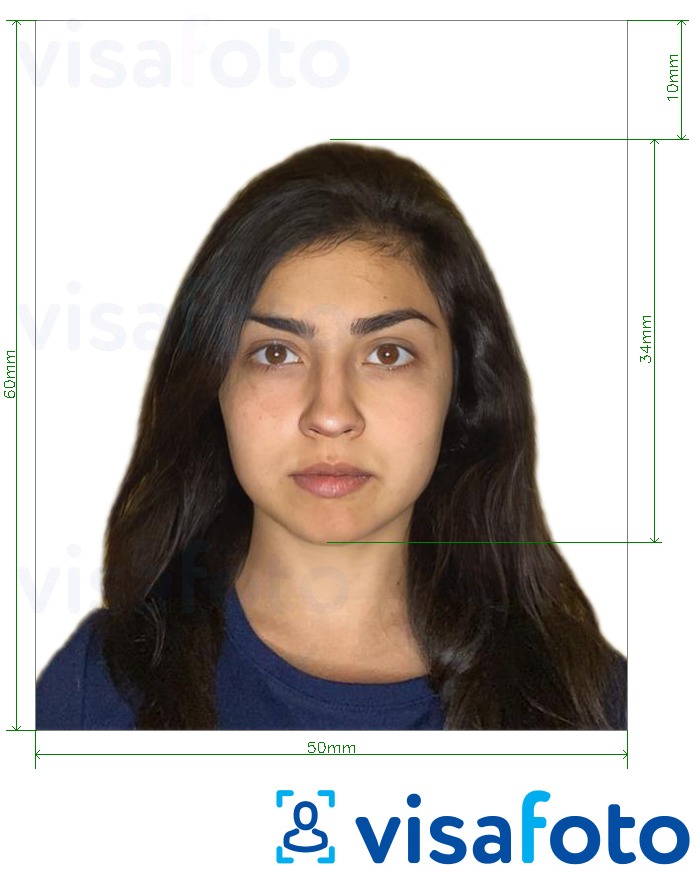 Shembulli i fotos per Kartë ID e Turqisë 5x6 cm me specifikimet ekzakte